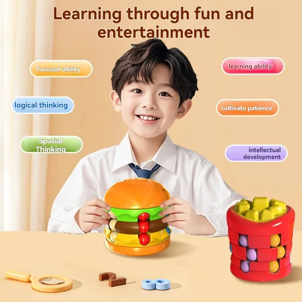 Magic-Bean Cube Spinner Puzzle - view 3