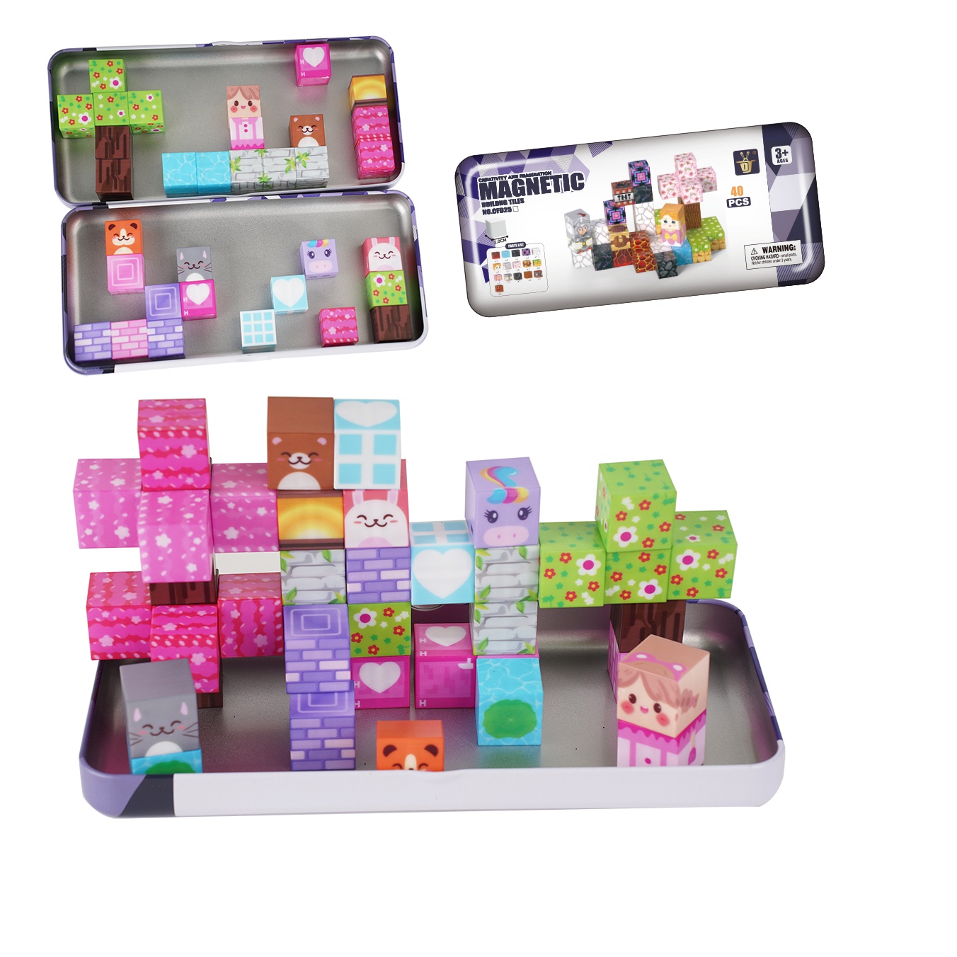 Magnetic Building Cubes, 40-Piece Set - view 5