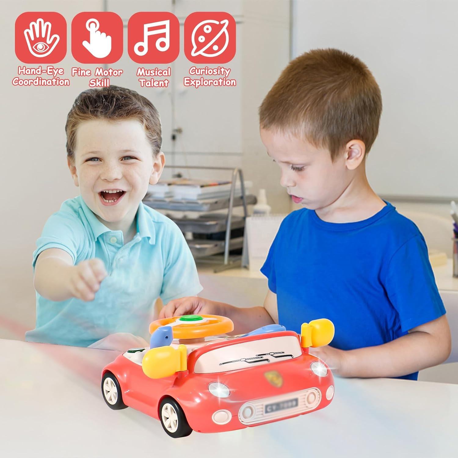 Musical Steering-Wheel Activity Toy - view 4