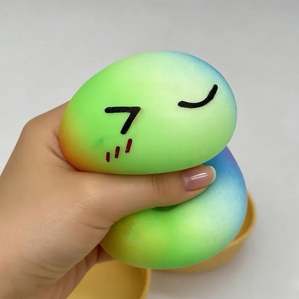 Colorful Silicone Dumpling Squishy with Steamer