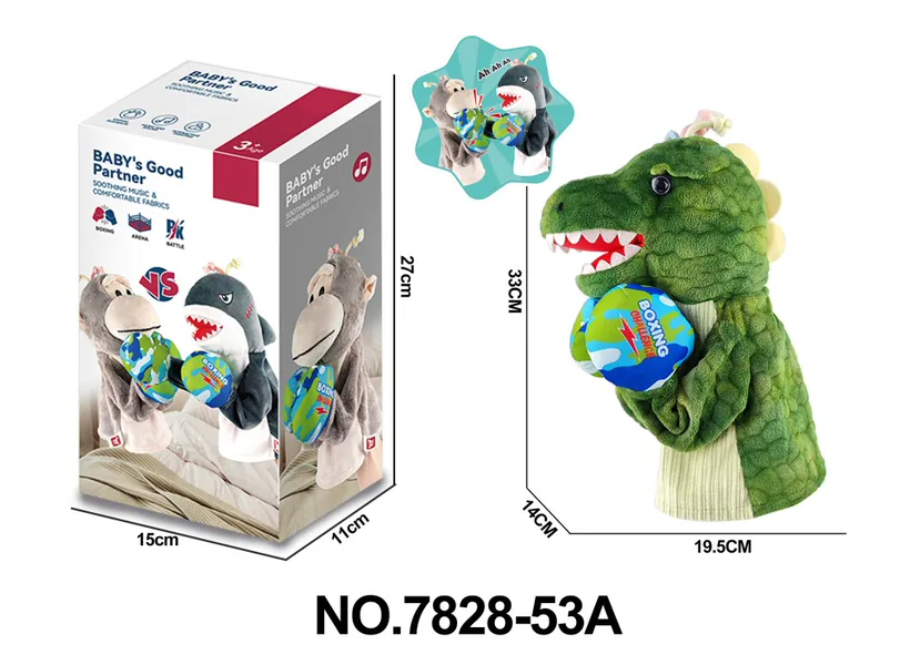 Plush Dinosaur Boxing Novelty, Boxed Format