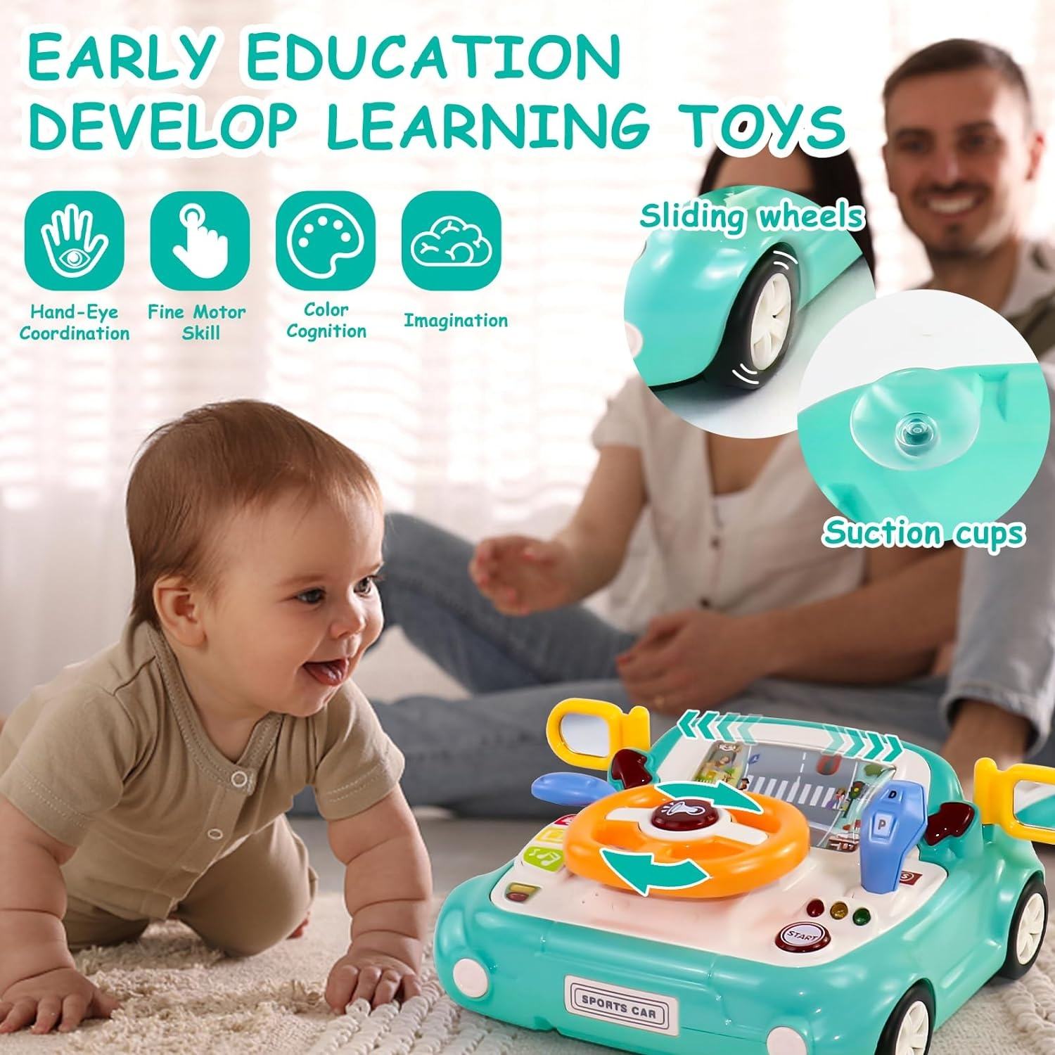 Musical Steering-Wheel Activity Toy - view 5
