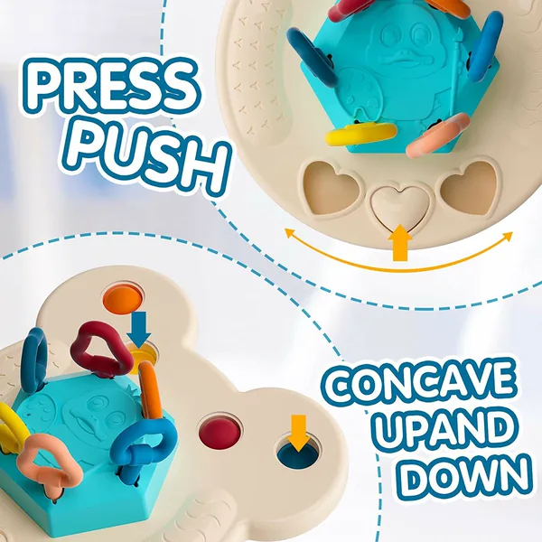 Flying-Saucer Pull-String Activity Toy - view 6