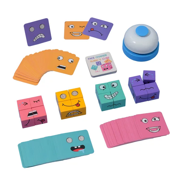 Wooden Face-Matching Cube Puzzle - view 4