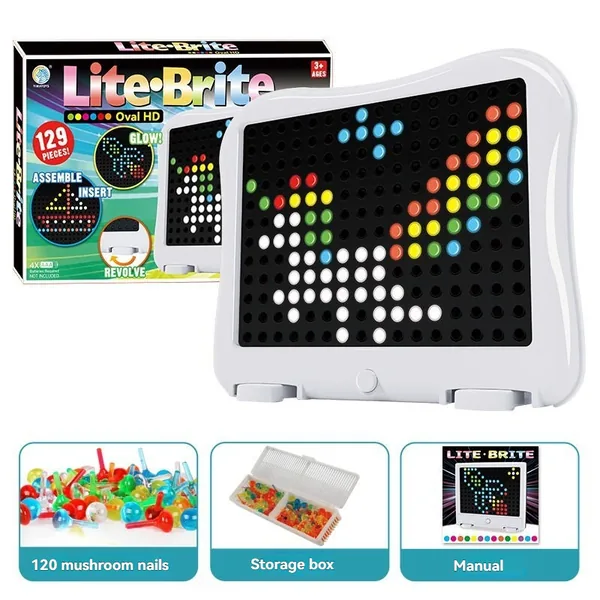 Mushroom Peg Art Board with Light Feature - view 5