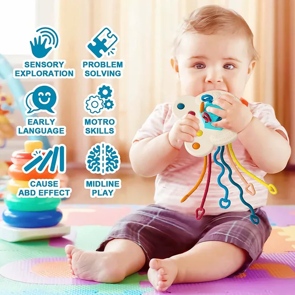Flying-Saucer Pull-String Activity Toy - view 5
