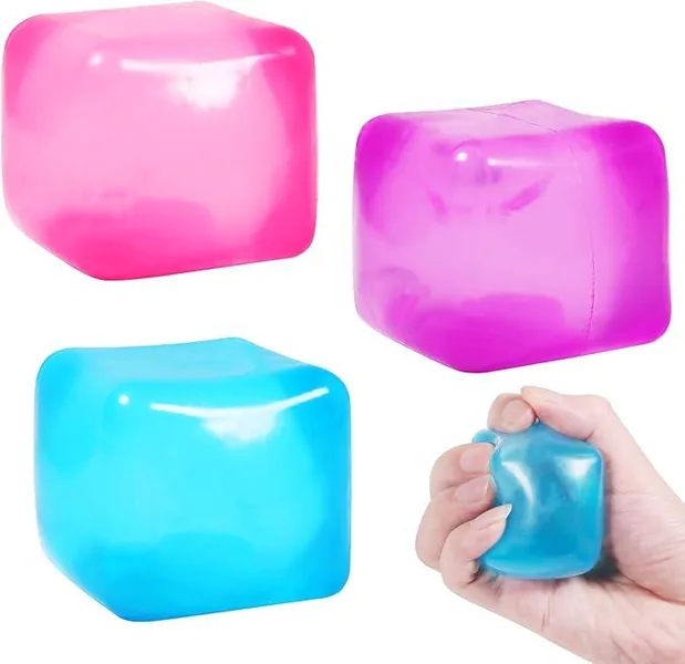 Slow-Rebound Ice Cube Squishy, 7.5 cm