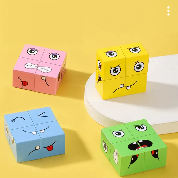 Expression-Matching Puzzle Blocks - view 2