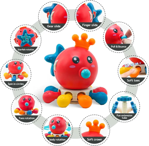 Octopus Pull-String Activity Toy - view 6