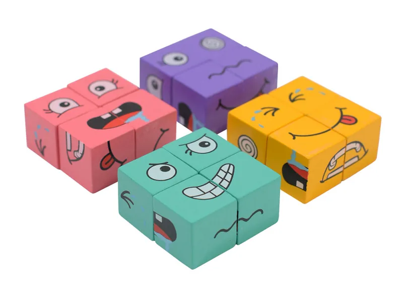 Wooden Face-Matching Cube Puzzle - view 5
