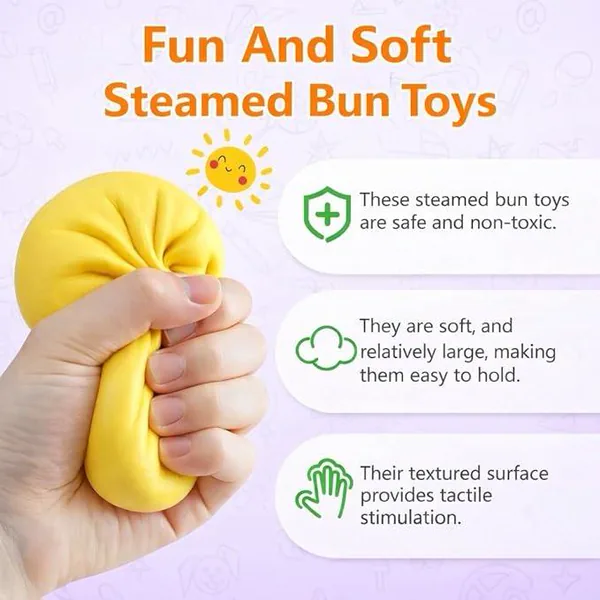Silicone Dumpling Squeeze Toy, Steamer-Box Format - view 6
