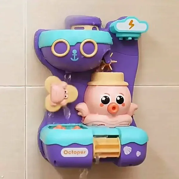 Octopus Spinning Waterwheel Bath Toy - view 2