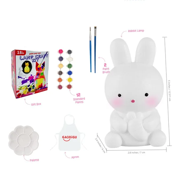 Paint-Your-Own Bunny Light Craft Kit - view 6