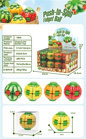 Fruit-Series Finger Spinner, Counter Display