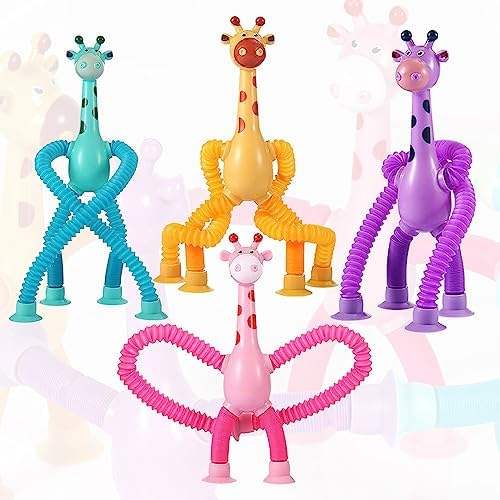 Stretch-Tube Giraffe with Suction Cups