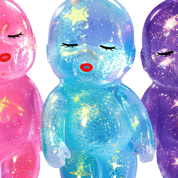 Mini Glitter Squishy Figure, TPR Format - view 4