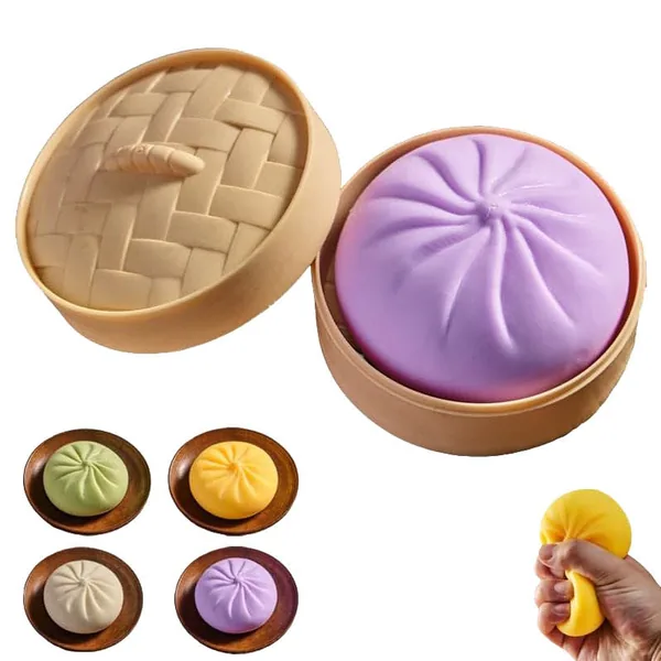 Silicone Dumpling Squeeze Toy, Steamer-Box Format - view 10