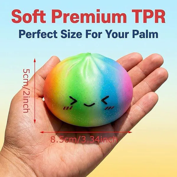 Colorful Silicone Dumpling Squishy with Steamer - view 6