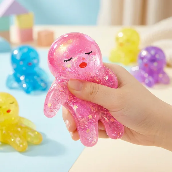 Mini Glitter Squishy Figure, TPR Format - view 6