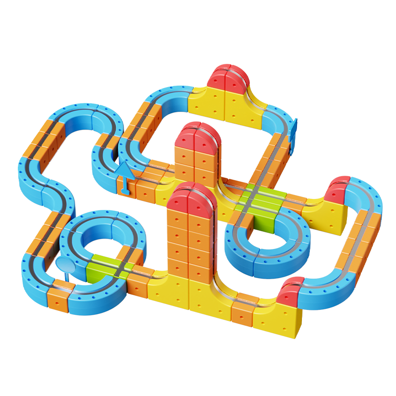 Magnetic Car Track Building Set, 150 Pieces - view 4