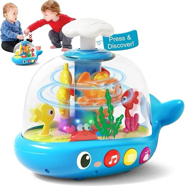 Whale Spinner with Music & Lights
