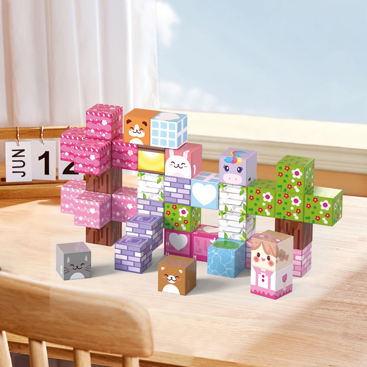 Magnetic Building Cubes, 40-Piece Set - view 3