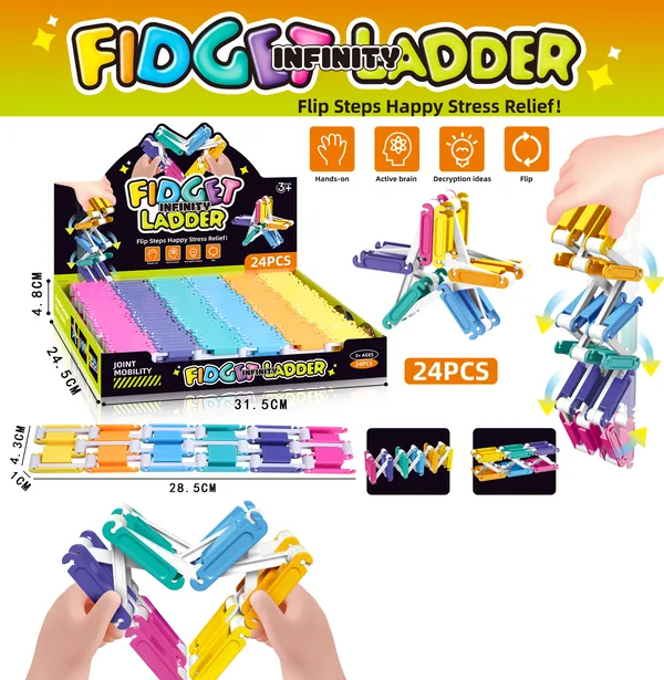 Flip-Flop Ladder Fidget, 24-Piece Display