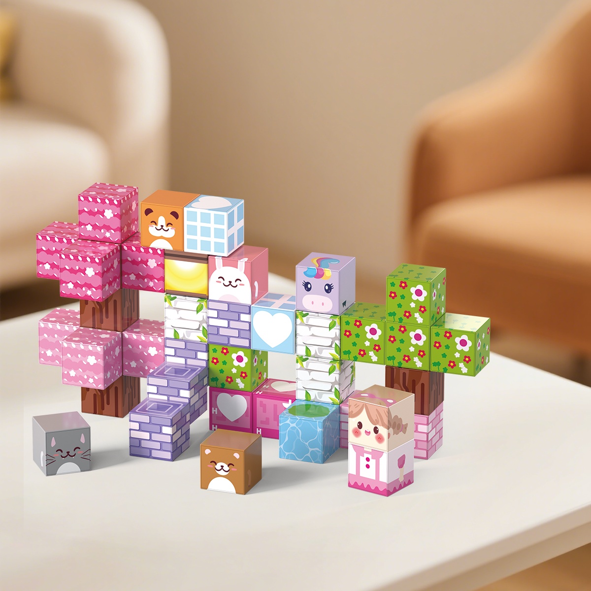 Magnetic Building Cubes, 40-Piece Set - view 4