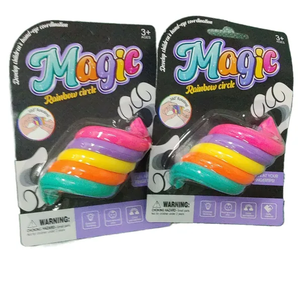 Rainbow Spinning Ring Fidget, 24-Piece Display - view 3
