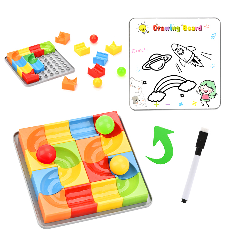 Marble Run & Drawing Board, Two-in-One Set