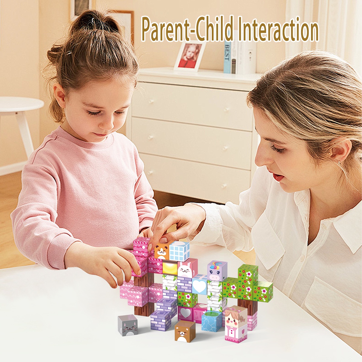 Magnetic Building Cubes, 40-Piece Set - view 6